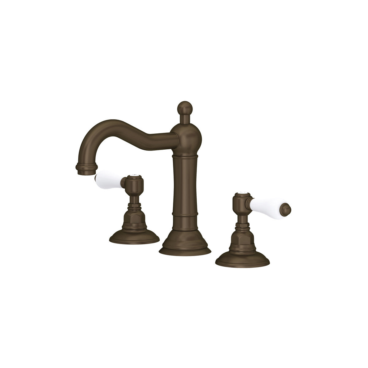 Rohl Acqui Widespread Lavatory Faucet Porcelain Lever Handles - A1409LP