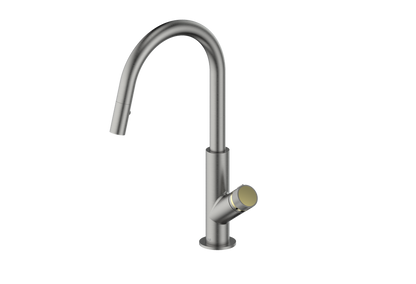 Vogt Mond 16" Kitchen Faucet in Gun Metal, KF.16M1.1504.GM