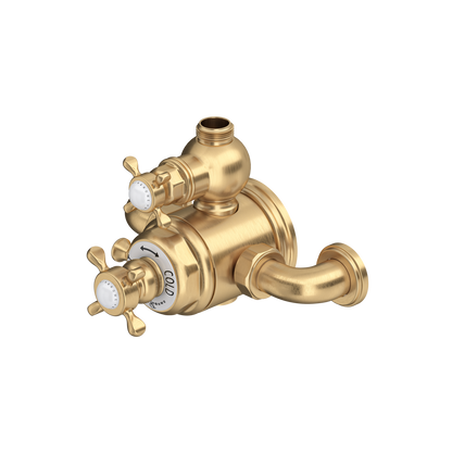 Perrin & Rowe Edwardian 3/4" Exposed Therm Valve With Volume & Temperature Control Cross Handle