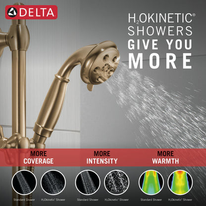 Delta Universal Showering H2Okinetic 3-Setting Slide Bar Hand Shower - 51308