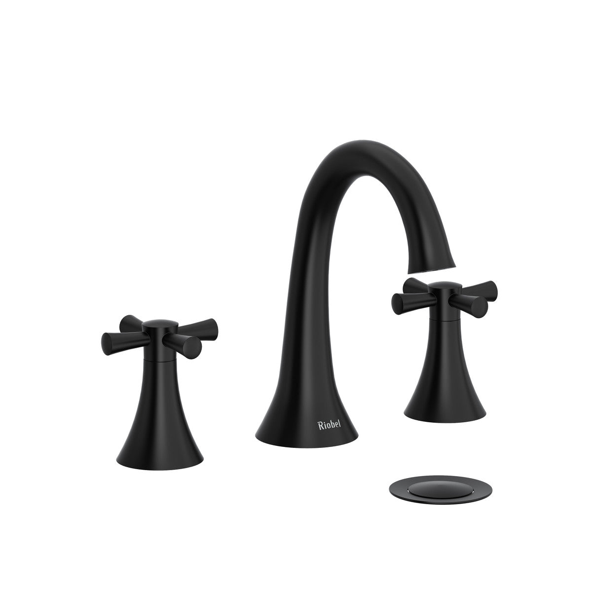 Riobel Edge Widespread Bathroom Faucet Cross Handle, ED08+