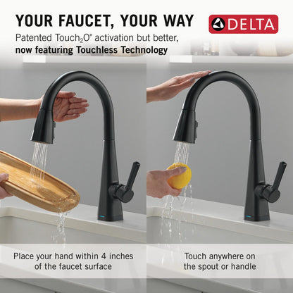 Delta Lenta Touchless Pull-Down Kitchen Faucet