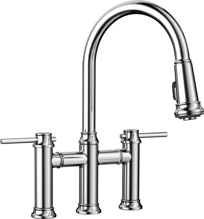 Blanco Empressa Pull-Down Bridge Kitchen Faucet 1.5 GPM