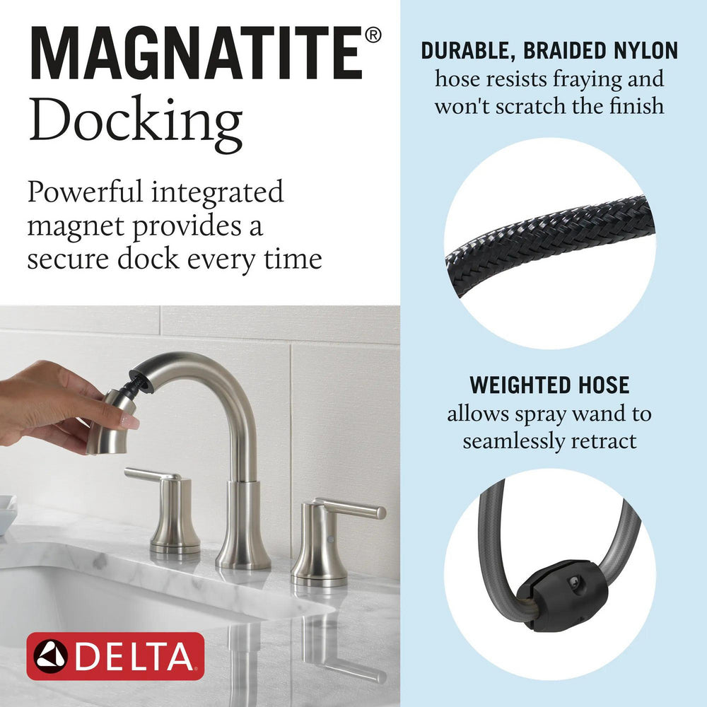 Delta Trinsic Two Handle Widespread Pull Down Bathroom Faucet - 3559-PD-DST