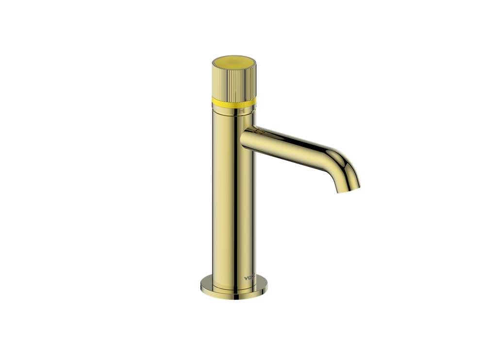 Vogt Mond Single Hole Lavatory Faucet with Pop-Up Drain - Brushed Gold