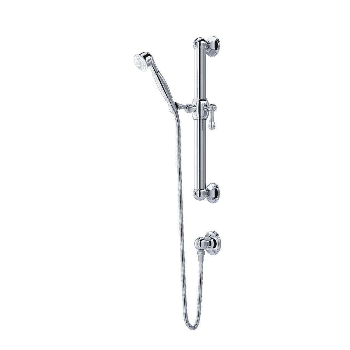 Rohl Handshower Set With 24" Grab Bar And Single Function Handshower - 1282