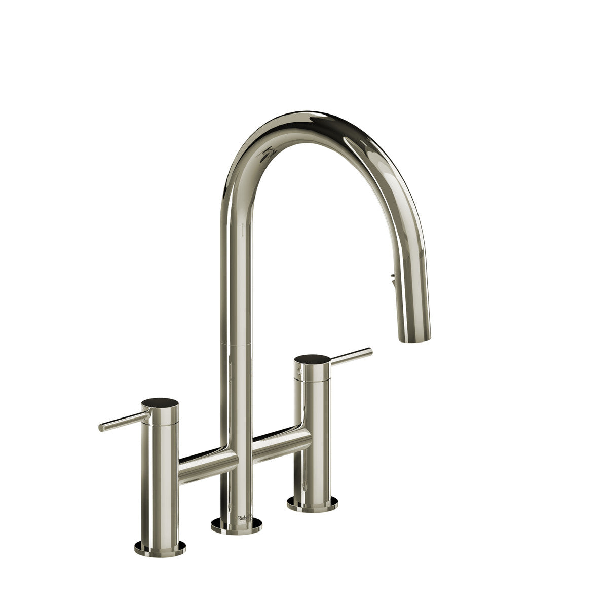 Riobel Azure Bridge Pull-Down Kitchen Faucet With C-Spout Dual Spray 1.5 GPM