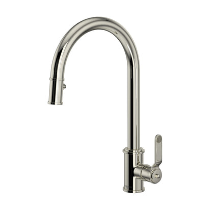 Perrin & Rowe Armstrong Pull-Down Kitchen Faucet With C-Spout Dual Spray 1.8 GPM