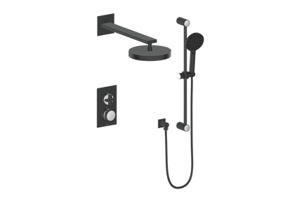 Vogt Mond 2-Way Thermostatic Shower System With Rough-In Valve, Matte Black