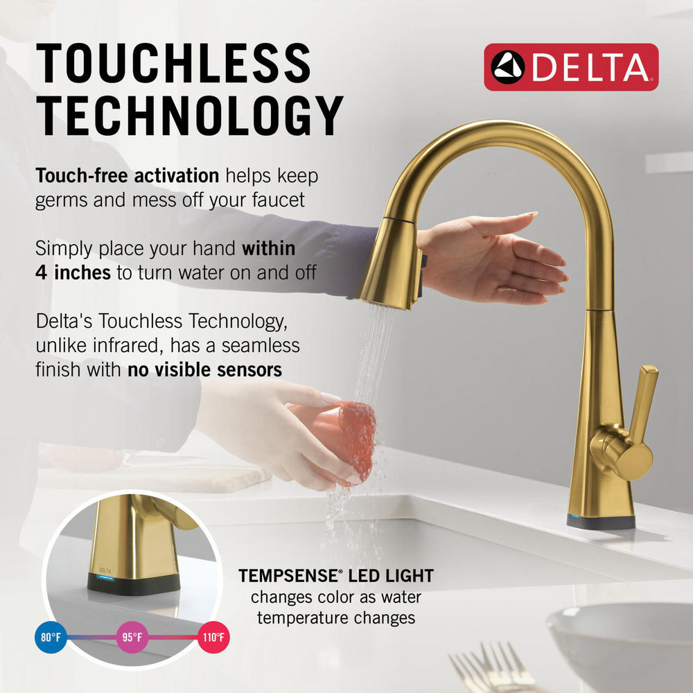 Delta Lenta Touchless Pull-Down Kitchen Faucet