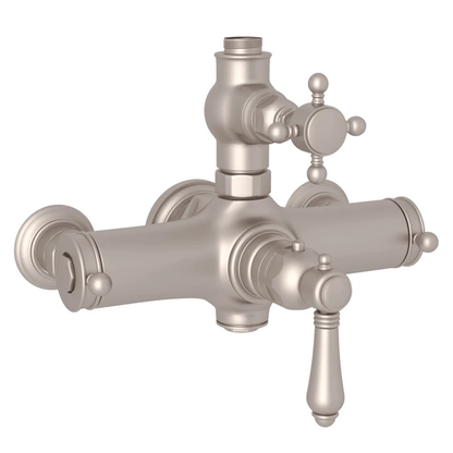 Rohl Acqui Exposed Therm Valve With Volume And Temperature Control, Cross Handles - A4917XM