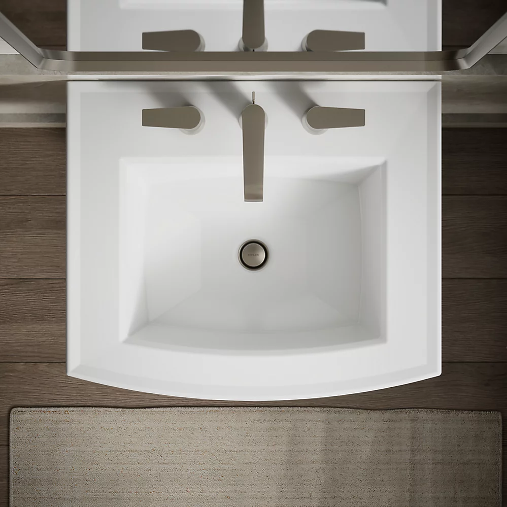 Kohler Archer 24" Rectangular Pedestal Bathroom Sink