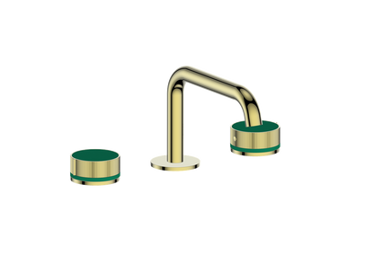 Vogt Mond 8" C.C. Lavatory Faucet With Pop-Up Drain Angular Spout in Gold