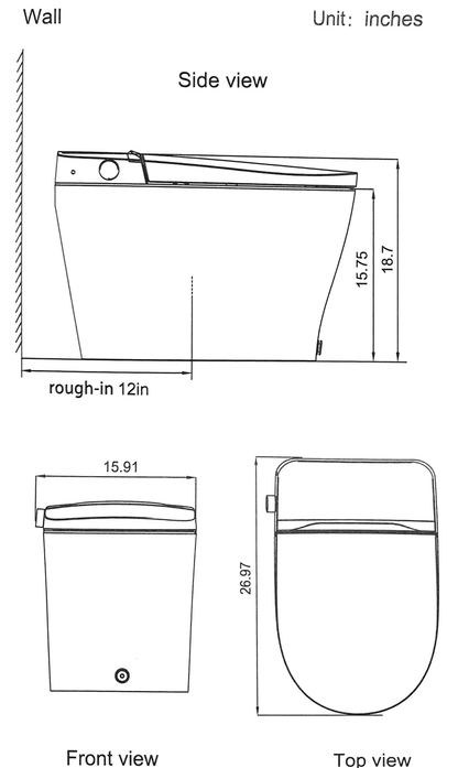 Kodaen Streamline Integrated Smart Toilet