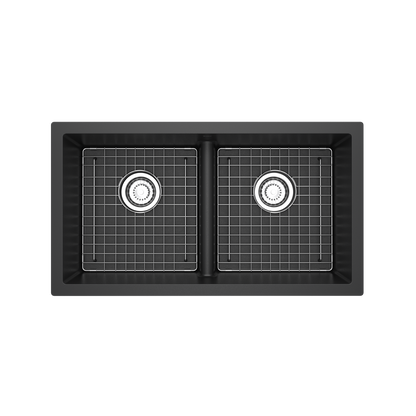 Riobel Fonsa 33" Quartz Double Bowl Undermount Kitchen Sink