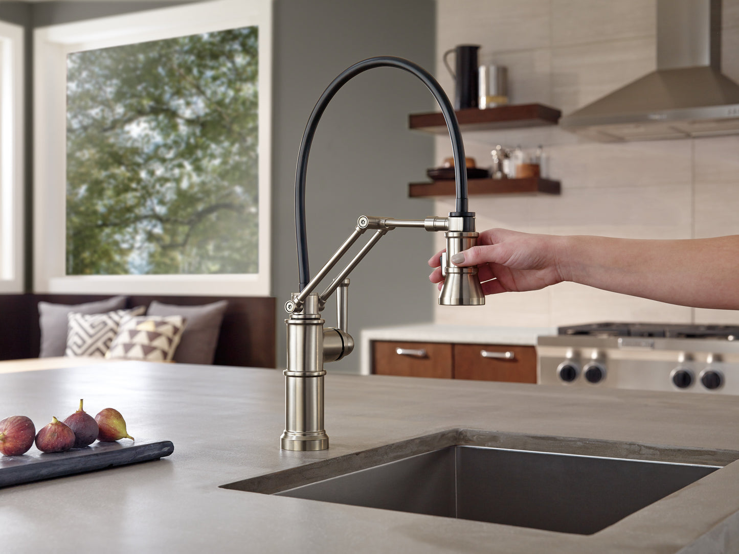Brizo Artesso Single Handle Articulating Kitchen Faucet