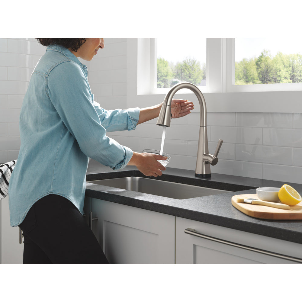 Robinet de cuisine Delta Lenta Touchless avec douchette extractible