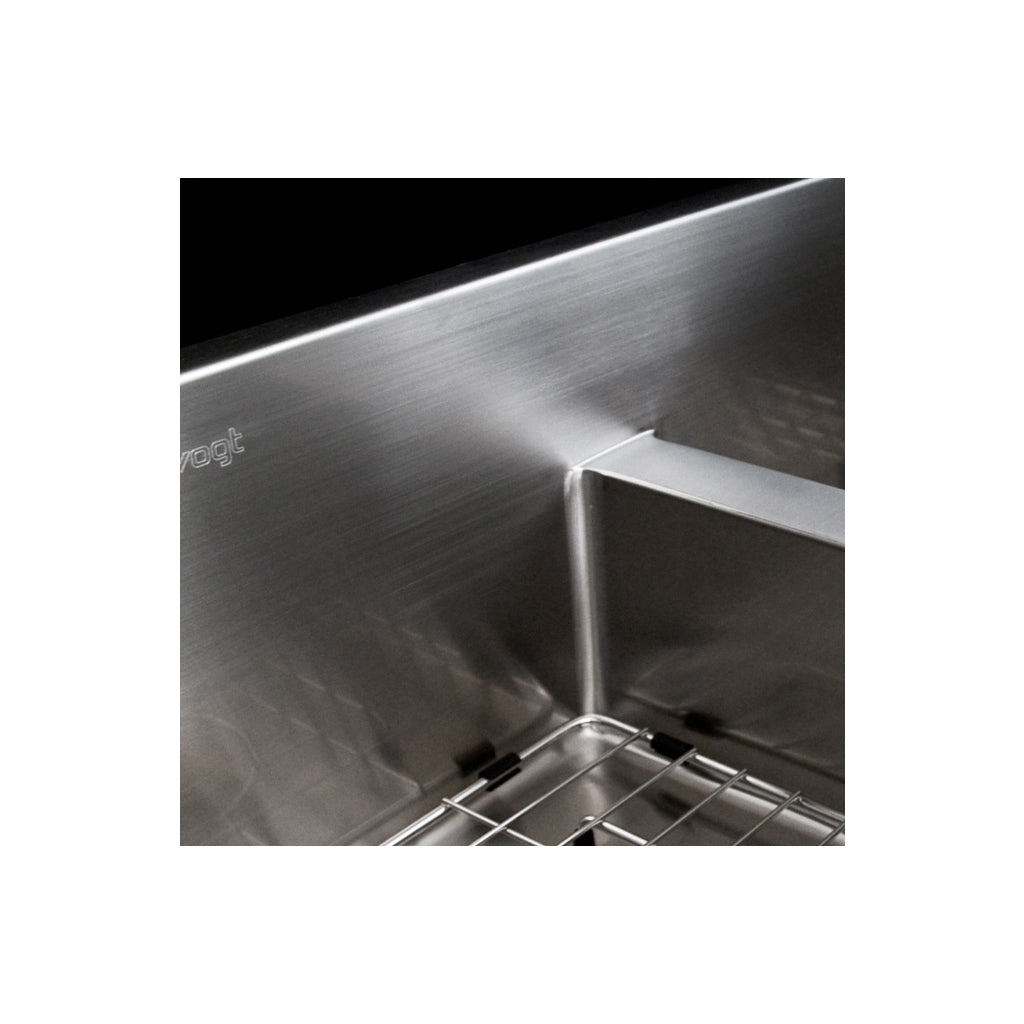 Vogt Lavanttal 16-Gauge Undermount Double-Bowl Stainless Steel Kitchen Sink with Bottom Grid - KS.3418.L16R-64
