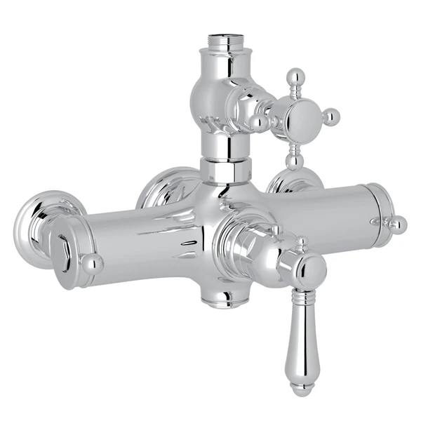 Rohl Acqui Exposed Therm Valve With Volume And Temperature Control, Cross Handles - A4917XM
