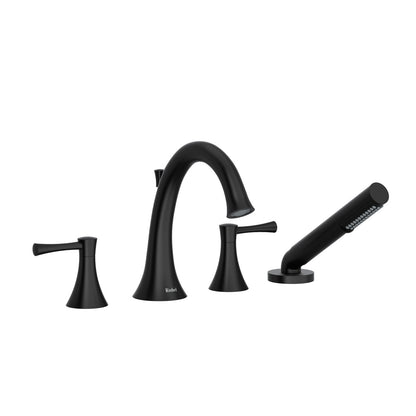 Riobel Edge 4-Hole Deck Mount Tub Filler With Lever Handles