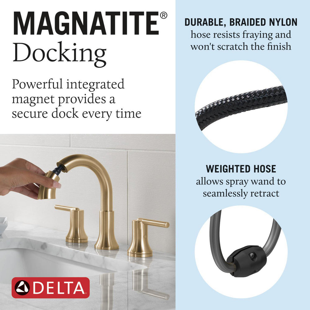 Delta Trinsic Two Handle Widespread Pull Down Bathroom Faucet - 3559-PD-DST