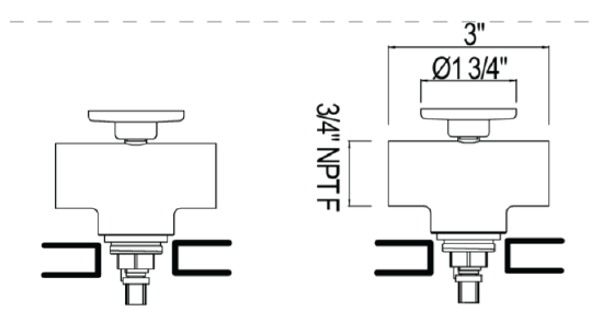 Perrin & Rowe 3/4" Rough-In Valves For Wall-Mount Tub Faucet With Lever Handles