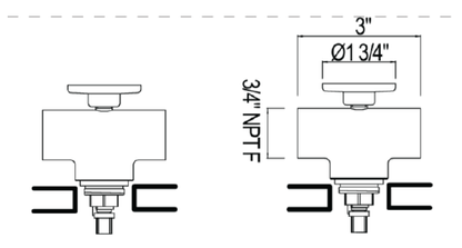 Perrin & Rowe 3/4" Rough-In Valves For Wall-Mount Tub Faucet With Lever Handles