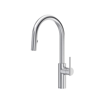 Riobel Lateral Pull-Down Kitchen Faucet With C-Spout Dual Spray 1.8 GPM