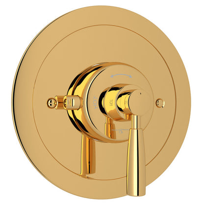 Perrin & Rowe Holborn 3/4" Round Thermostatic Trim Without Volume Control, Lever Handle