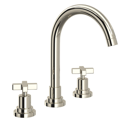 Rohl Lombardia Widespread Lavatory Faucet With C-Spout & Cross Handles - A2208XM-2
