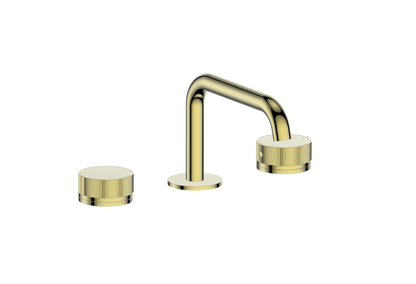 Vogt Mond 8" C.C. Lavatory Faucet With Pop-Up Drain Angular Spout in Gold