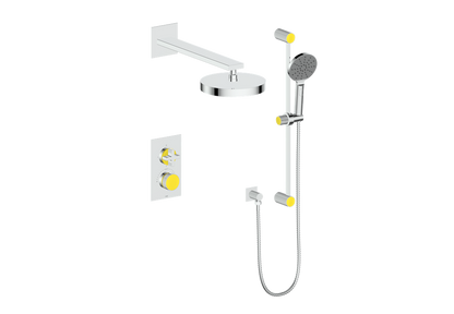 Vogt Mond 2-Way Thermostatic Shower System With Rough-In Valve, Polished Chrome