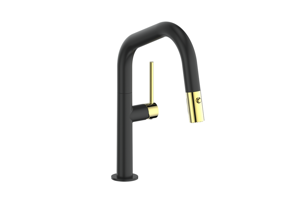 Vogt Dornbirn Pull Down 13" Bar/Prep Kitchen Faucet With Angular Spout