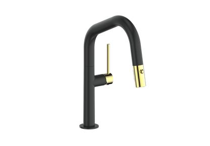 Vogt Dornbirn Pull Down 13" Bar/Prep Kitchen Faucet With Angular Spout
