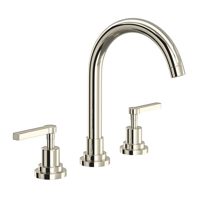 Rohl Lombardia Widespread Lavatory Faucet With C-Spout & Lever Handles - A2208LM-2