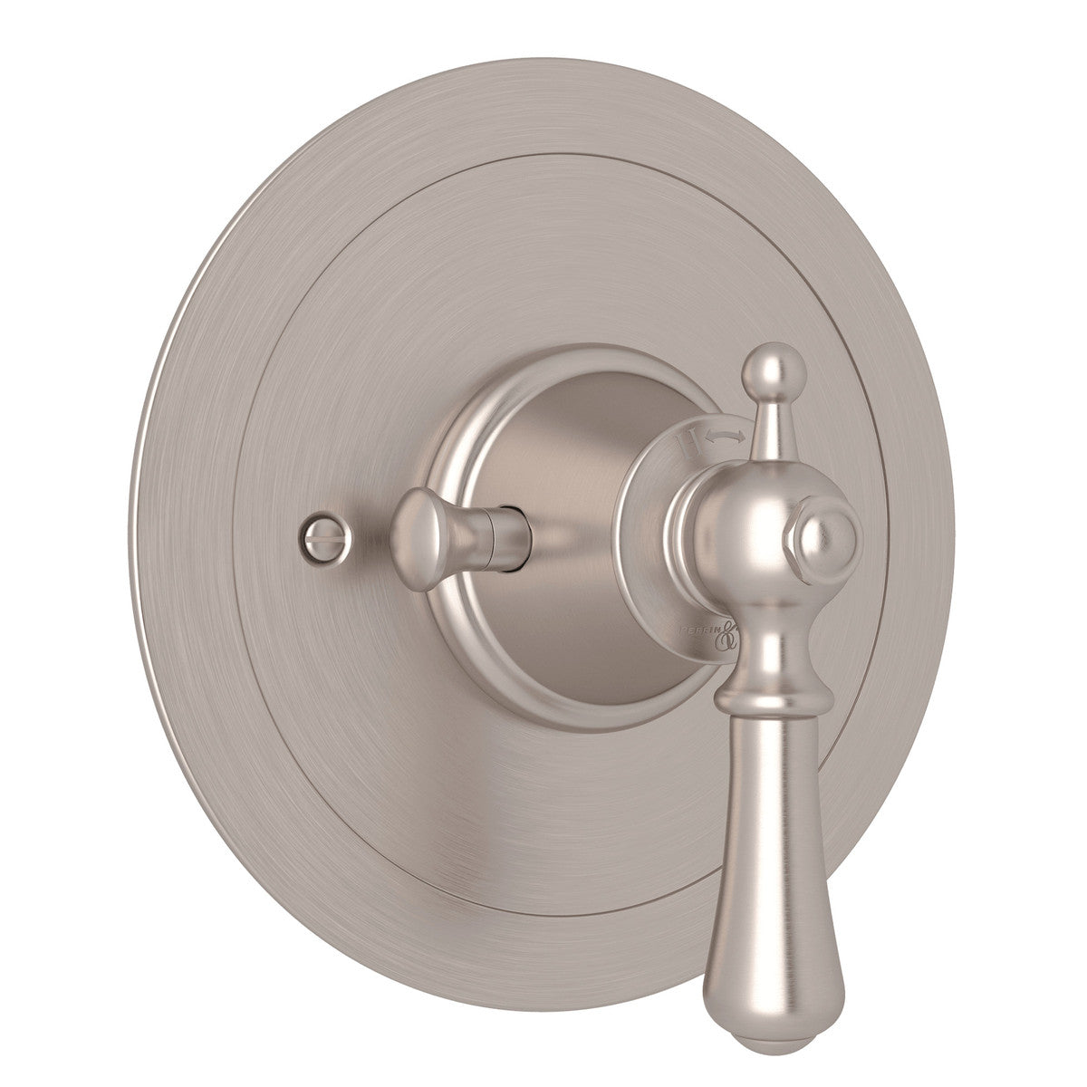Perrin & Rowe Georgian Era 3/4" Round Thermostatic Trim Without Volume Control, Lever Handle