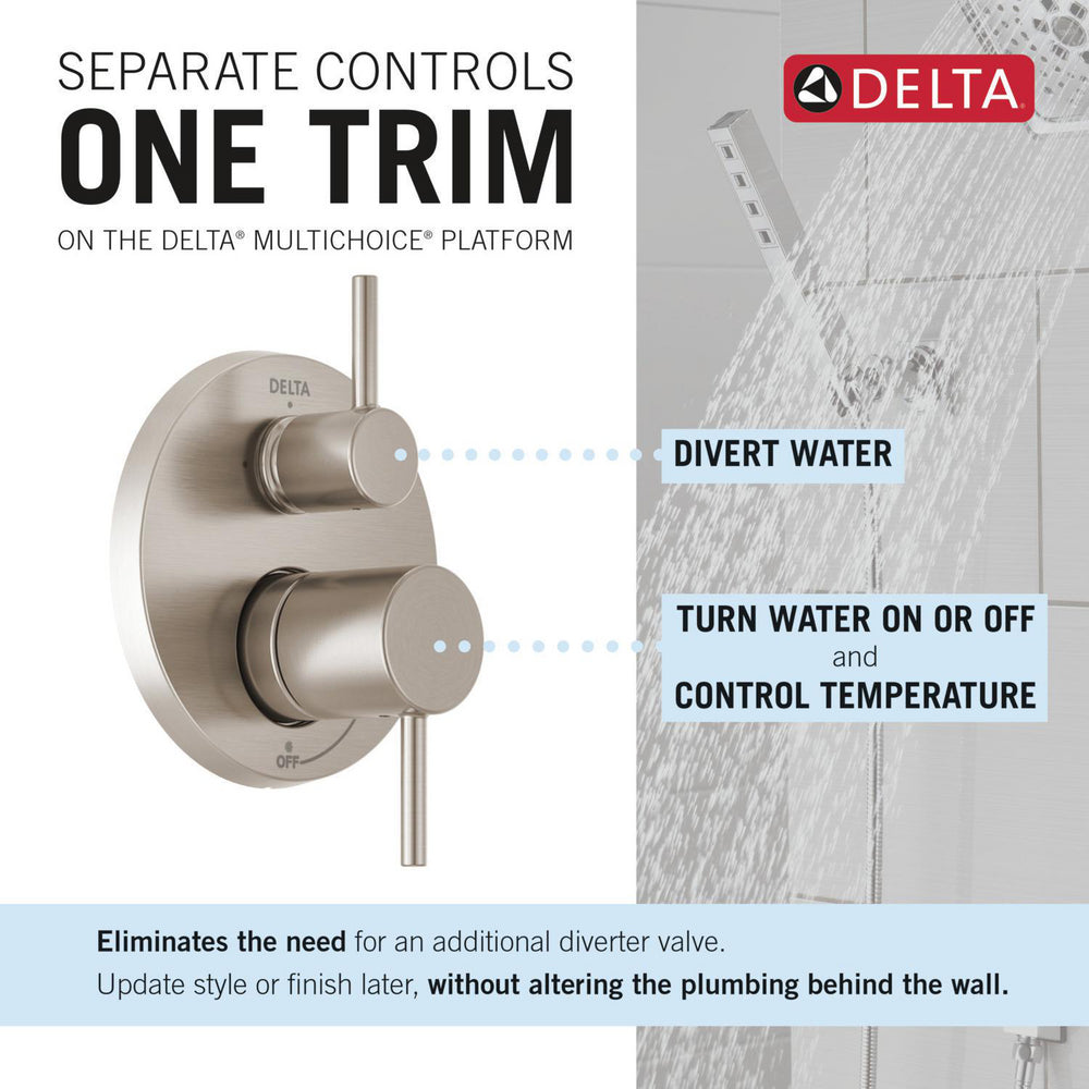 Delta T342702 Modern Cylindrical Raincan Shower Trim with Hand Shower