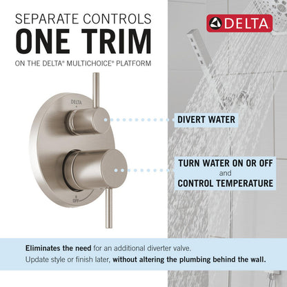 Delta T342702 Modern Cylindrical Raincan Shower Trim with Hand Shower