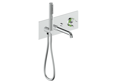 Vogt Mond Wall Mount Tub Filler Complete With Rough-In Valve In Polished Chrome