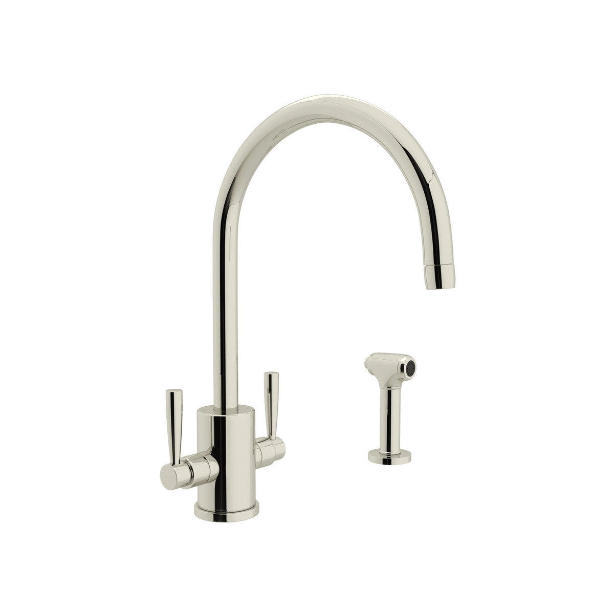 Perrin & Rowe Holborn Two Handle Kitchen Faucet With Side Spray 1.8 GPM
