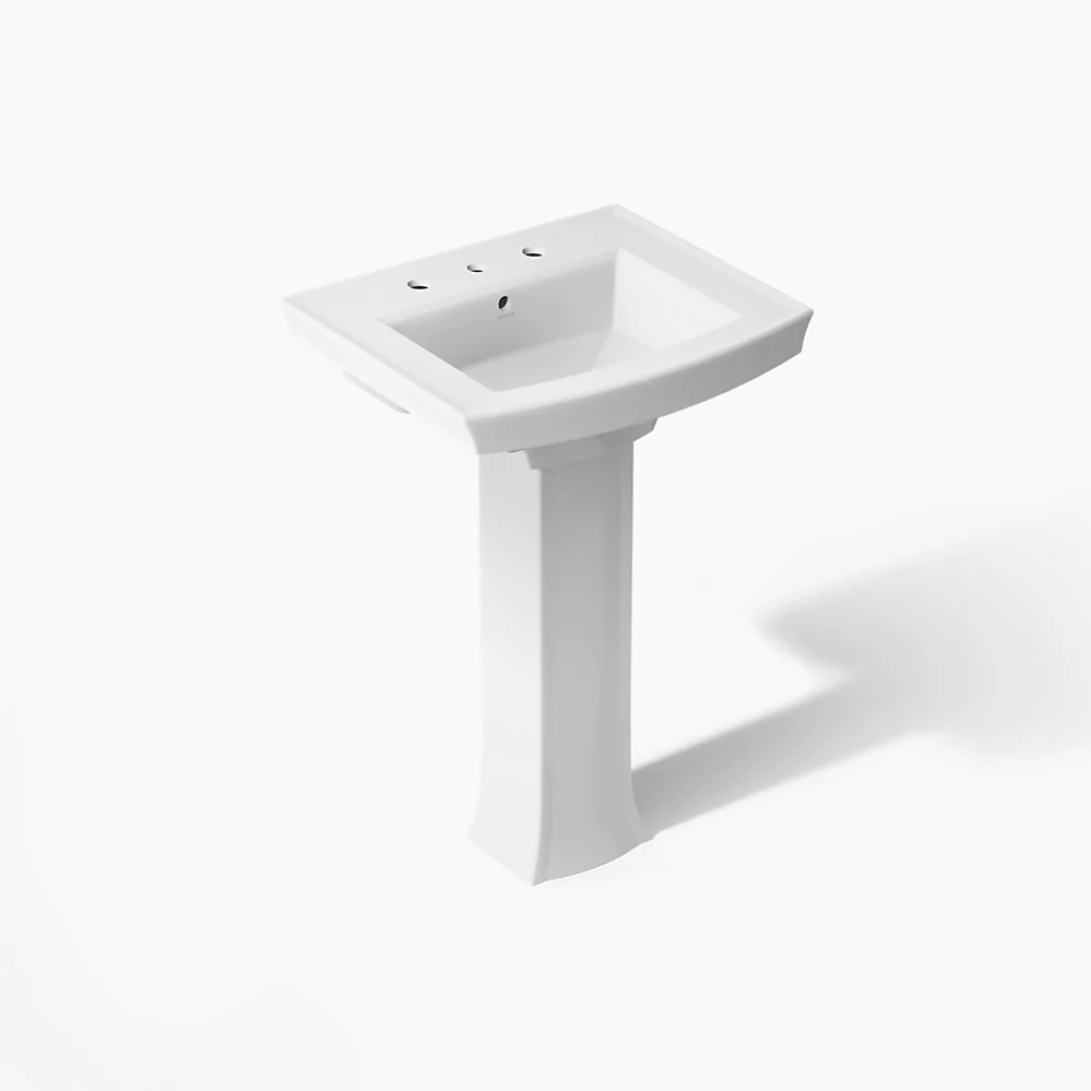 Kohler Archer 24" Rectangular Pedestal Bathroom Sink