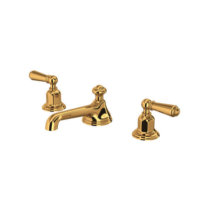Perrin & Rowe Edwardian Widespread Lavatory Faucet With Low Spout, Lever Handle