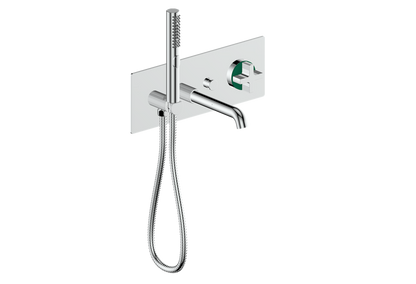 Vogt Mond Wall Mount Tub Filler Complete With Rough-In Valve In Polished Chrome