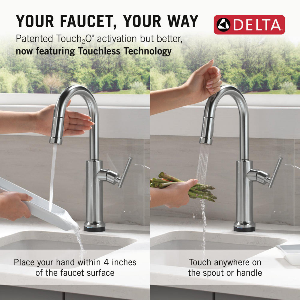 Delta Altado Touchless Pulldown Bar/Prep Faucet - 9986TL