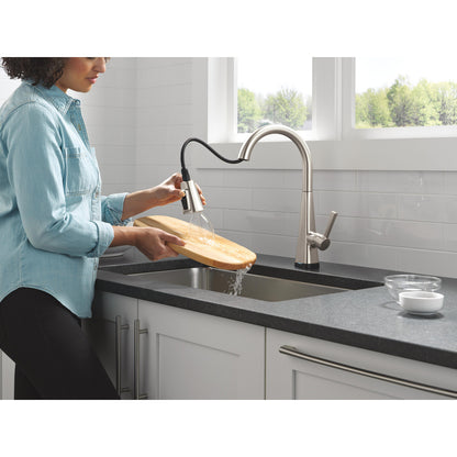 Robinet de cuisine Delta Lenta Touchless avec douchette extractible