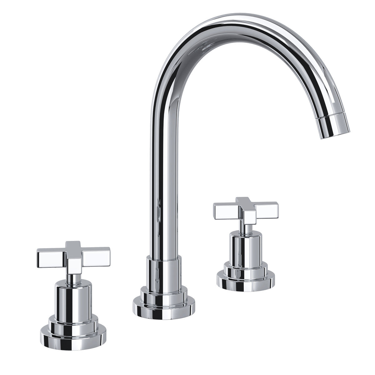 Rohl Lombardia Widespread Lavatory Faucet With C-Spout & Cross Handles - A2208XM-2