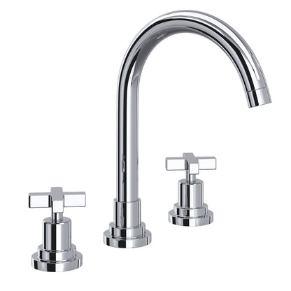 Rohl Lombardia Widespread Lavatory Faucet With C-Spout & Cross Handles - A2208XM-2