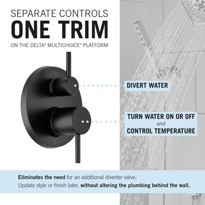 Delta T342702 Modern Cylindrical Raincan Shower Trim with Hand Shower