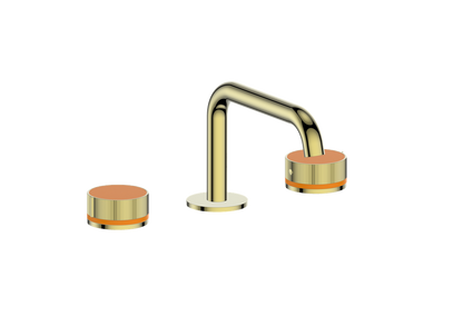 Vogt Mond 8" C.C. Lavatory Faucet With Pop-Up Drain Angular Spout in Gold