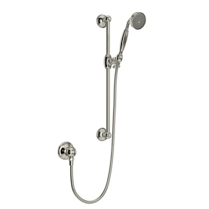 Rohl Handshower Set With 22" Slide Bar And Single Function Handshower - 1301E